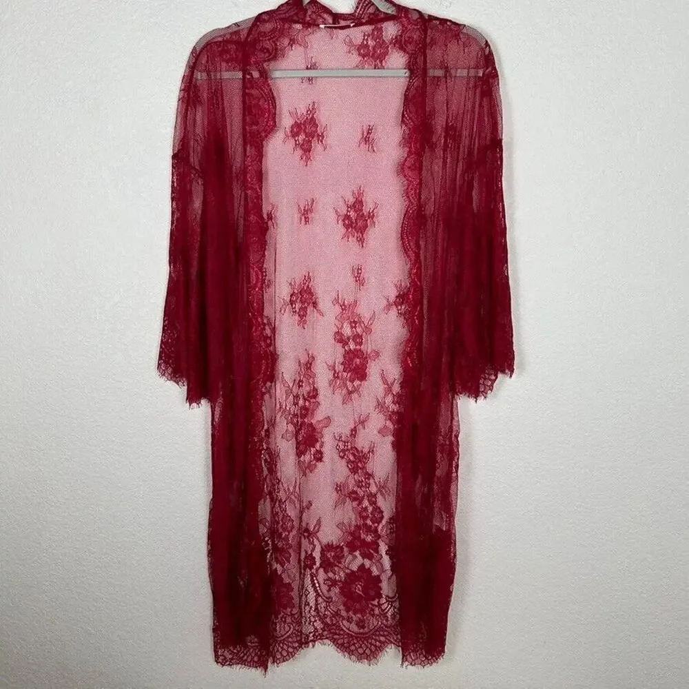 Avidlove women lingerie red lace kimono Romantic Coquette Feminine Bohemian